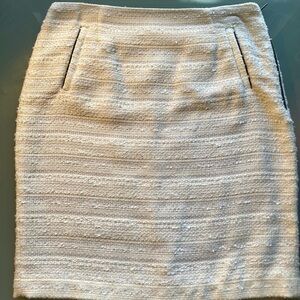 Halogen Cream Textured Pencil Skirt